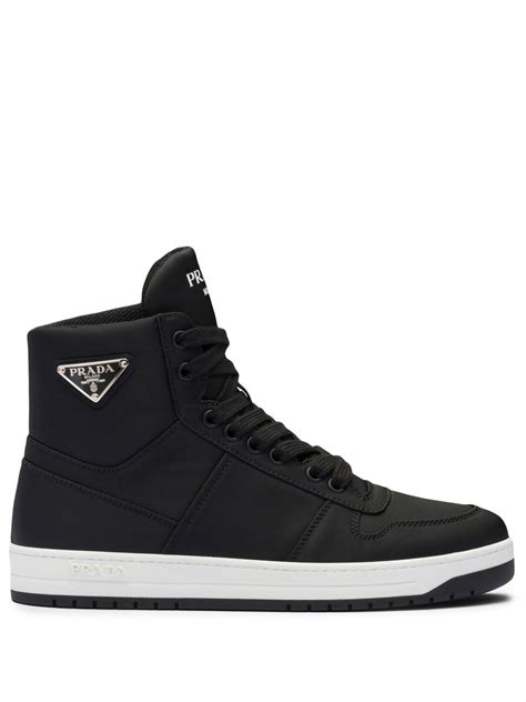 prada tan sneakers|high top black Prada sneakers.